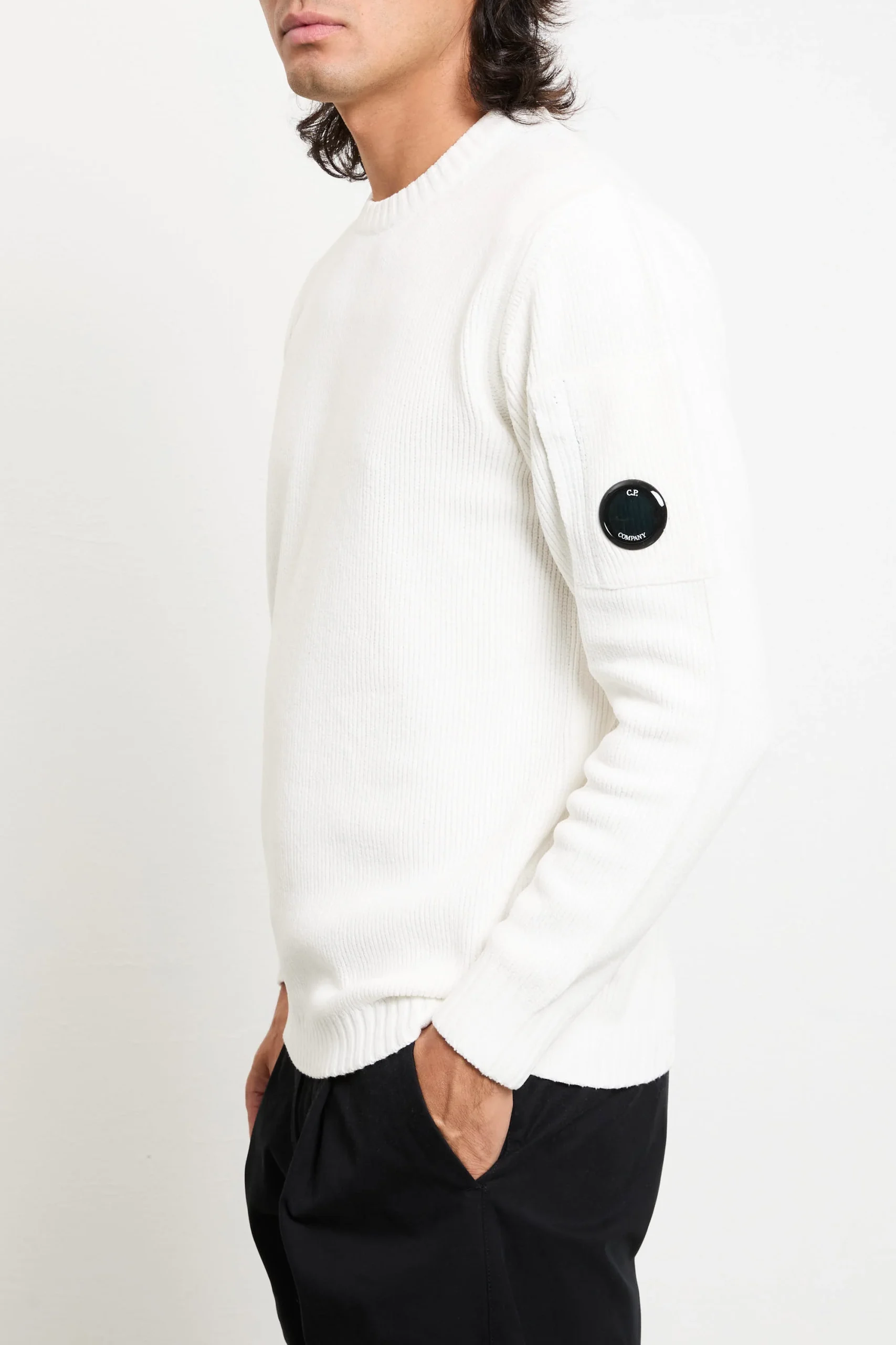 CP Company 2077 Maglia bianca ciniglia - immagine 6