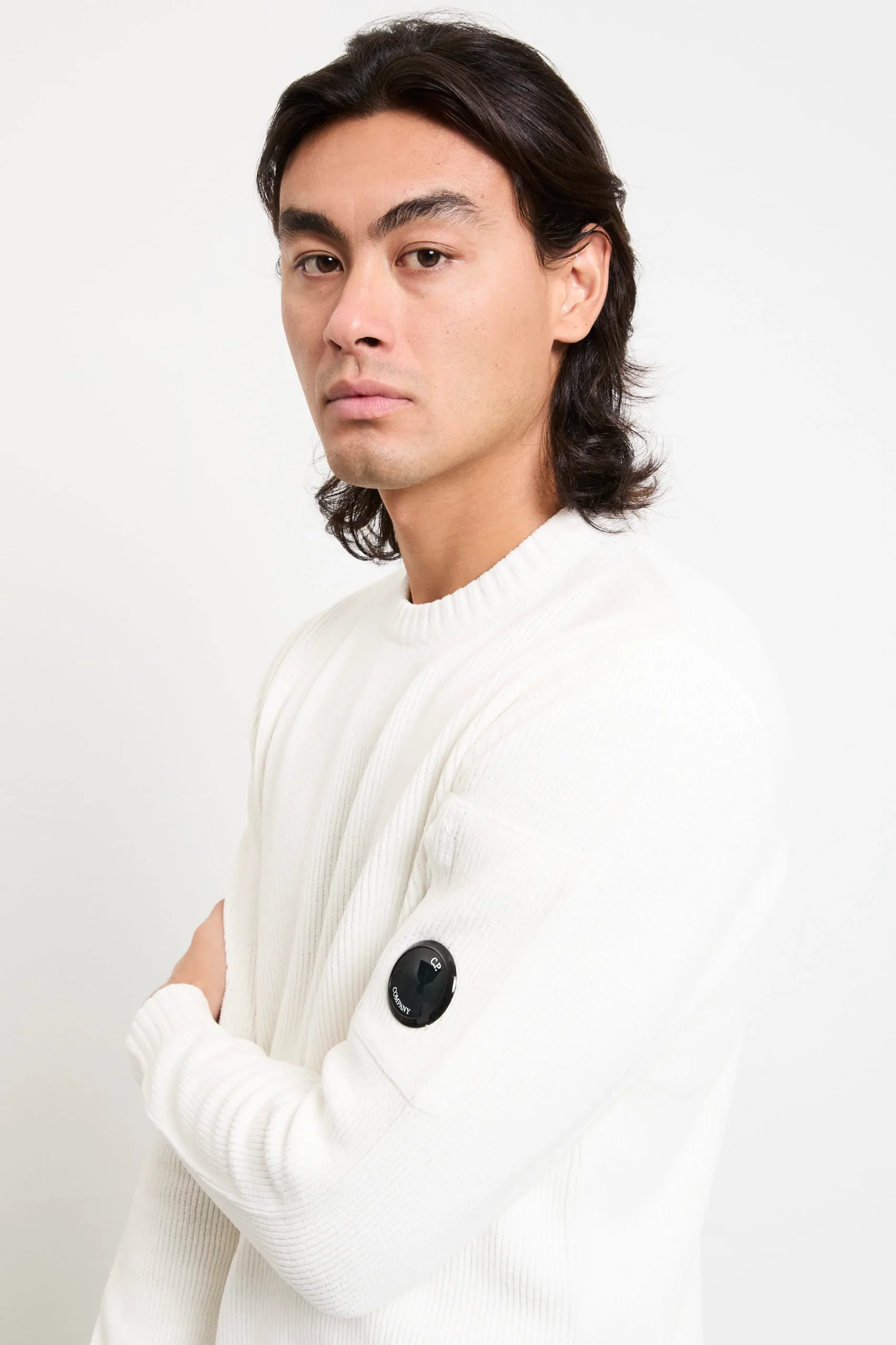 CP Company 2077 Maglia bianca ciniglia - immagine 3