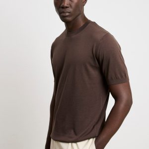 Kangra 3211 T-shirt in maglina seta e cotone moro