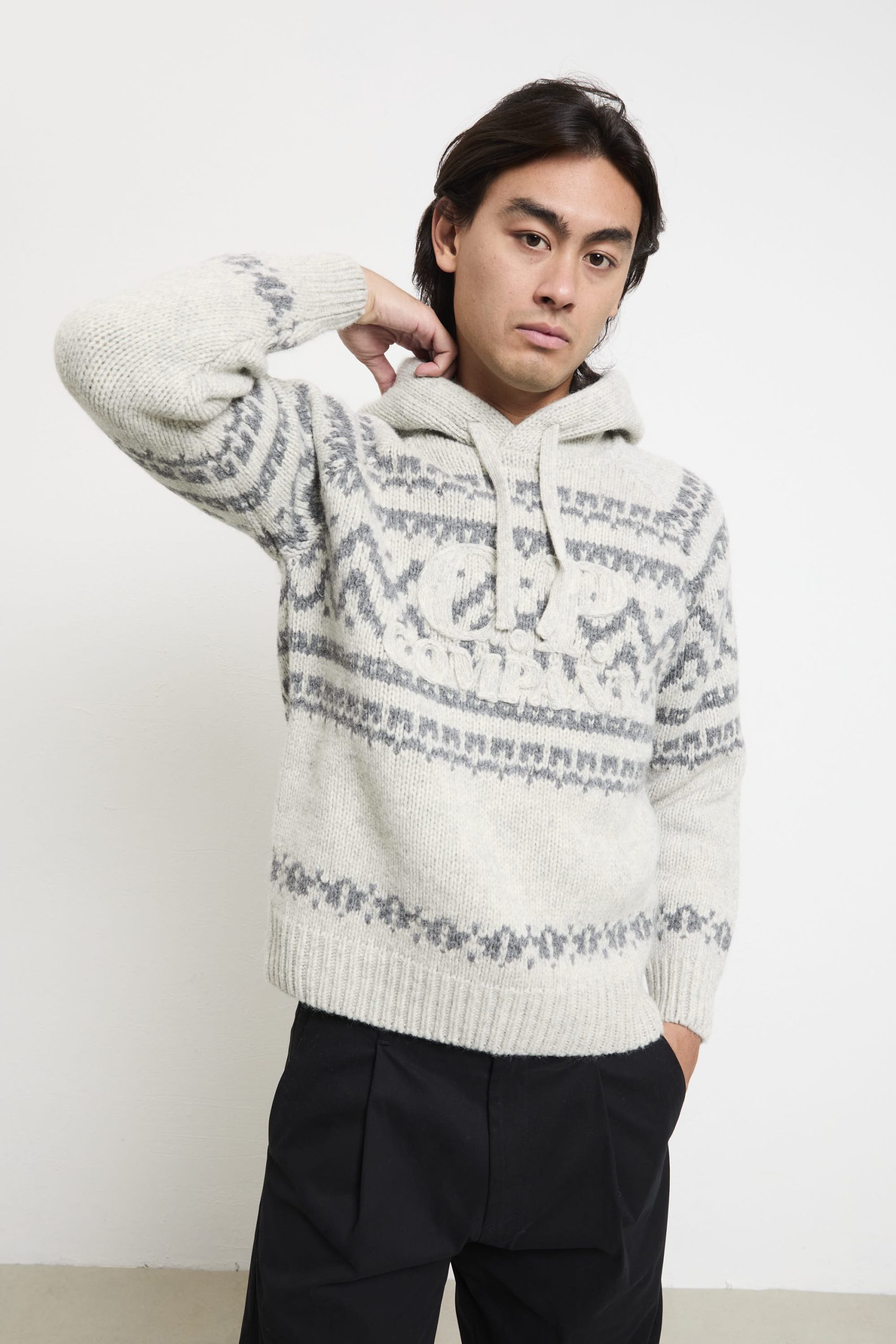 CP Company 2084 Maglione grigio jaquard