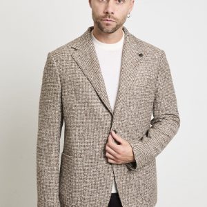 OutFit 2302 Giacca micro pied-de-poule sabbia