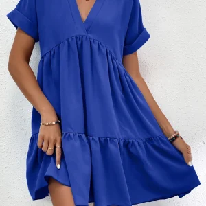 Abito corto con balze e volant La Parisienne