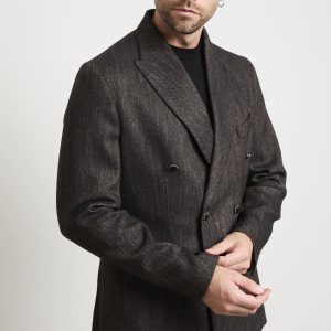 OutFit 2300 Giacca doppipetto marrone spinata