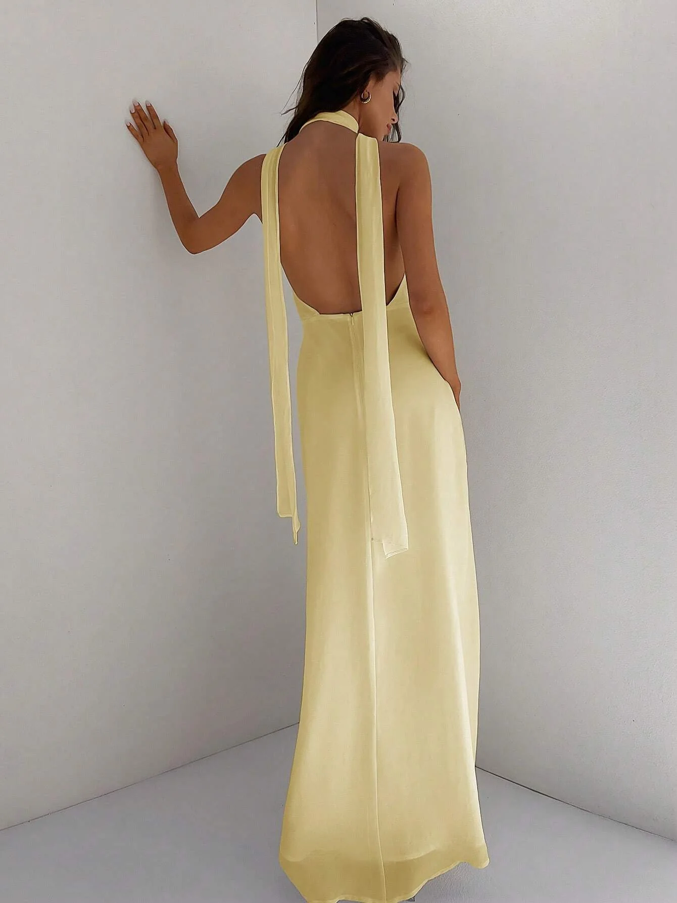 Abito donna svasato in chiffon | La Parisienne - immagine 3