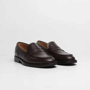 FWS25  1747   MOCASSINI IN PELLE TESTA DI MORO