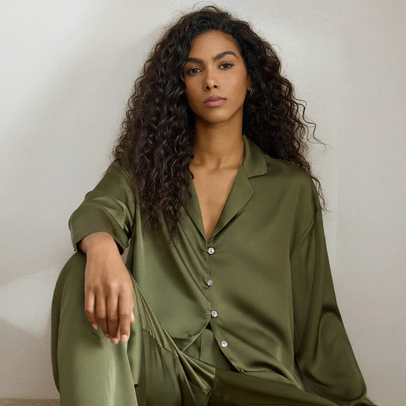 Pigiama con maniche lunghe 100% seta di gelso | La Parisienne - immagine 4