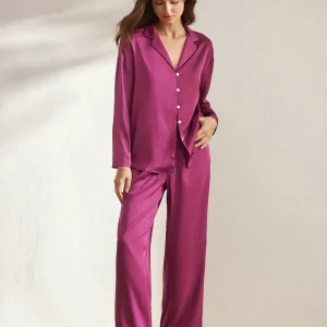 Pigiama con maniche lunghe 100% seta di gelso | La Parisienne