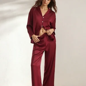 Pigiama con maniche lunghe 100% seta di gelso | La Parisienne