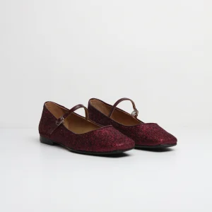 FW25  1823 MARY JANE IN GLITTER BORDEAUX