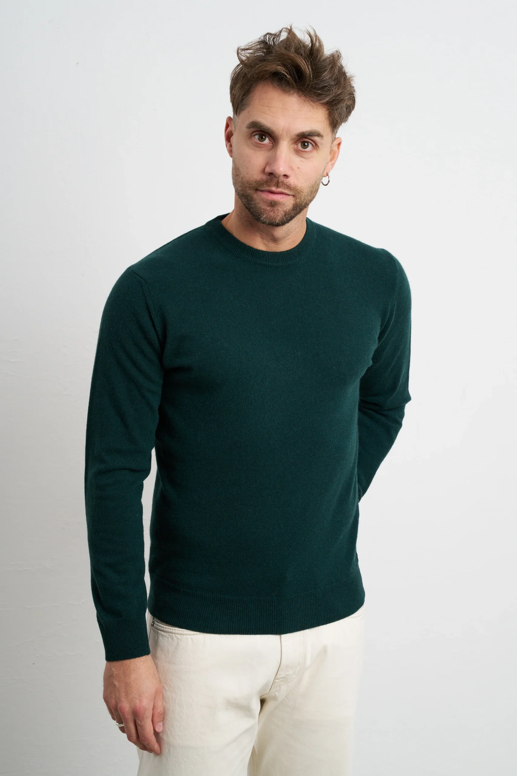 Reworked 2480 Maglia verde cashmere - immagine 4