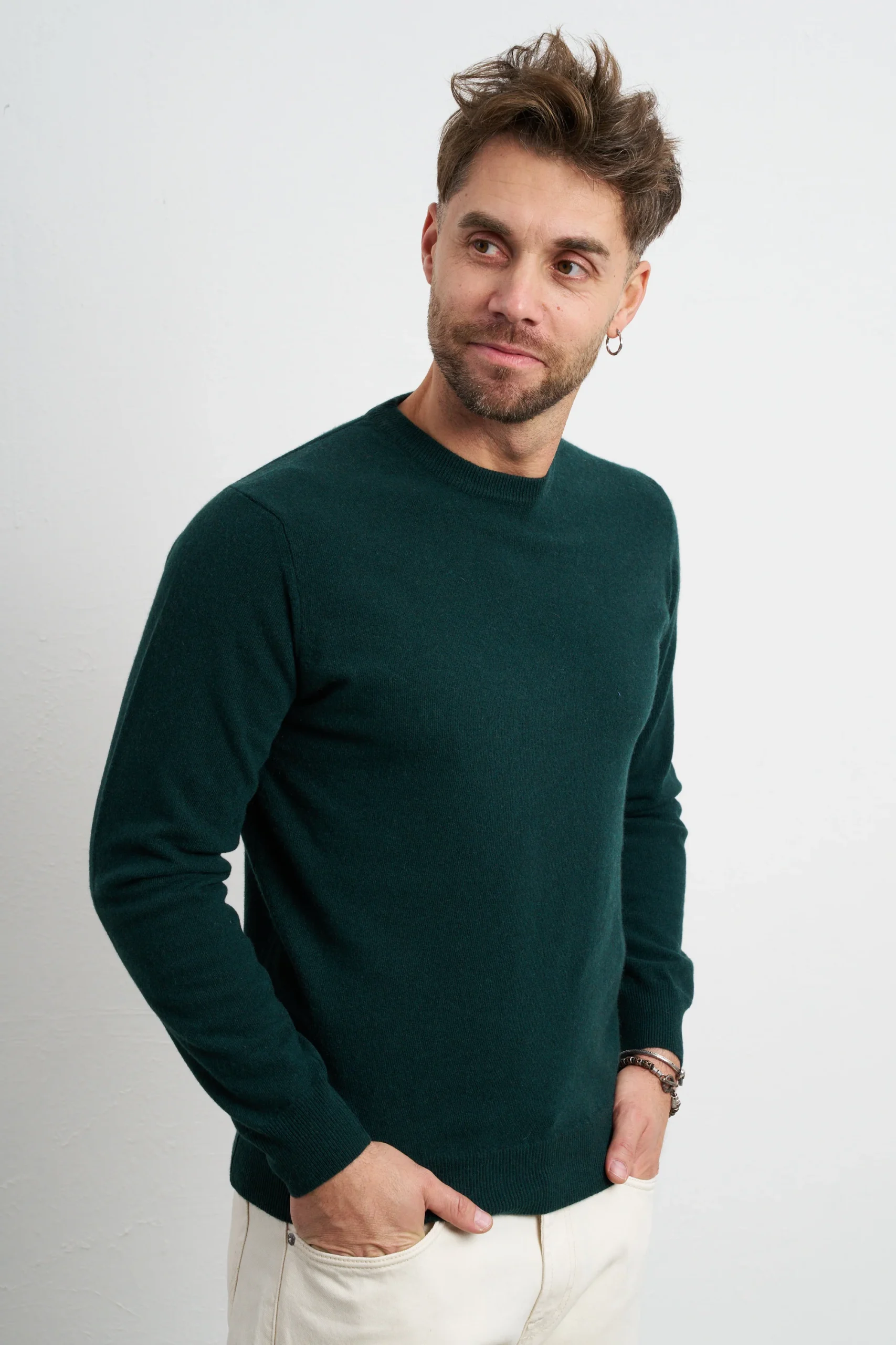 Reworked 2480 Maglia verde cashmere - immagine 5