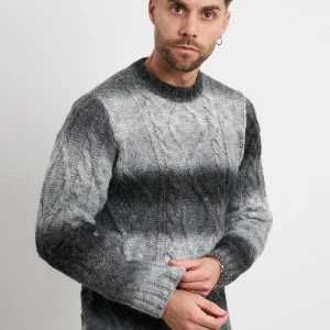 Reworked 2496 Maglione grigio sfumato