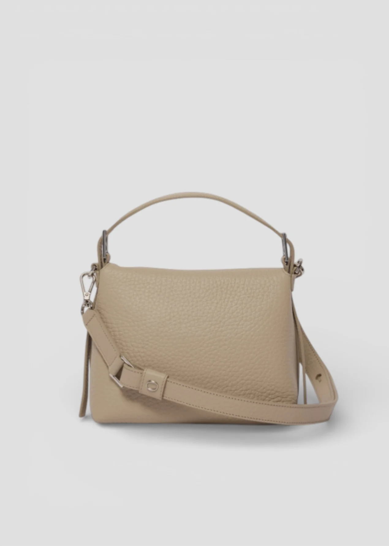 SS26-B02175-SOF BORSA A MANO NANA SMALL SOFT IN PELLE CON TRACOLLA SABBIA - immagine 4