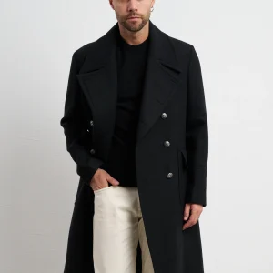 Reworked 2494 Cappotto nero doppiopetto