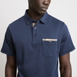 Barbour 3086 Polo manica corta blu