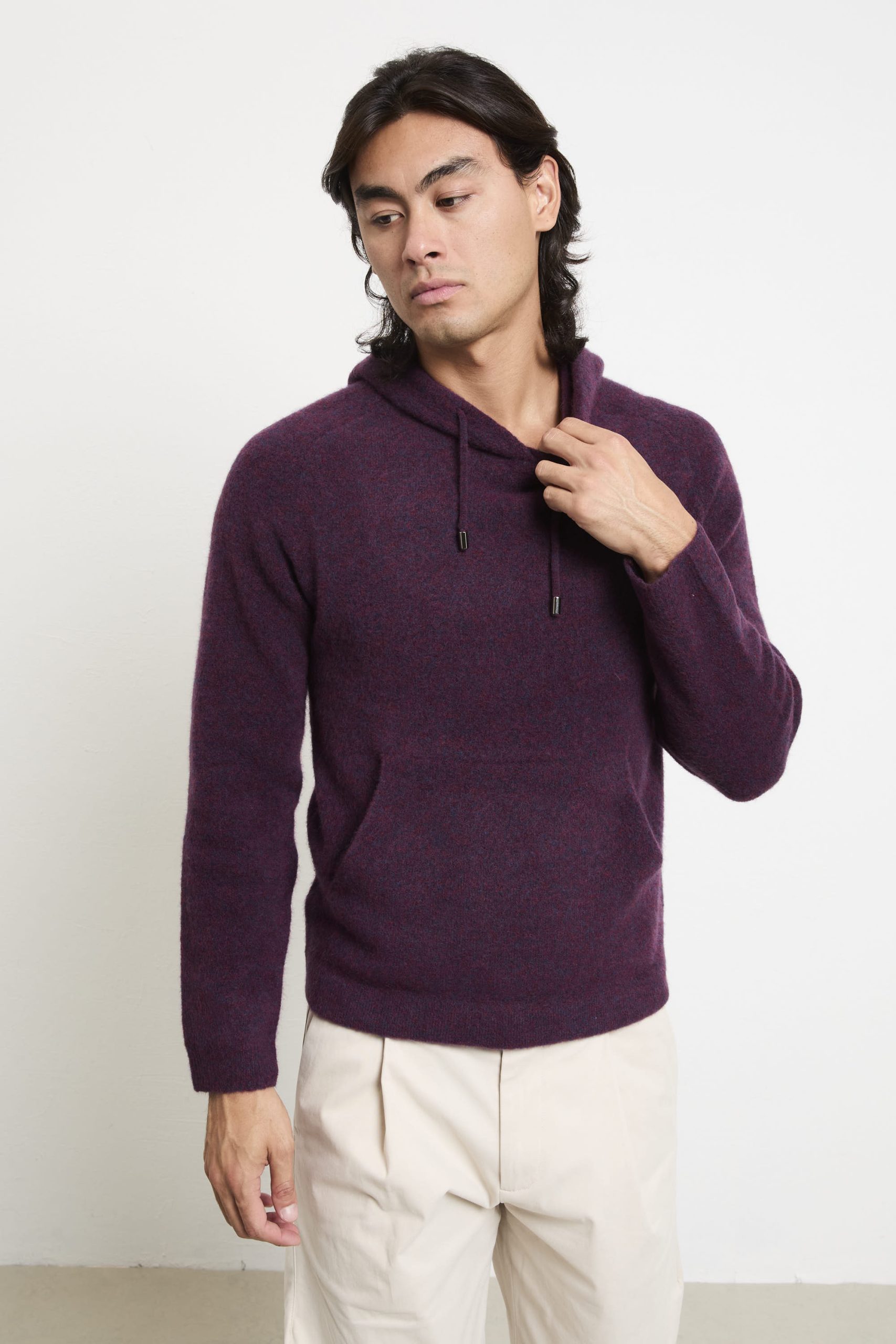 Daniele Fiesoli 2771 Maglia vinaccia cappuccio - immagine 8