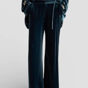 SS26-25DMMOPA001_25DMO02 PANTALONI FENICE IN VELLUTO LISCIO - OTTANIO