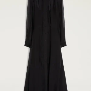 SS26-265MMODR004_265MO09 VESTITO RUSSELL IN CHIFFON UNITO - NERO