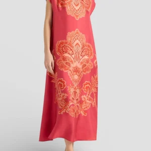 SS26-265MMODR007_265MO02 VESTITO JAVIER IN TWILL CON STAMPA PIAZZATA - LOBSTER