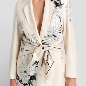 SS26-265MMOJA001_265MO02 GIACCA ZUNI IN TWILL CON STAMPA PIAZZATA - BIANCO/NERO