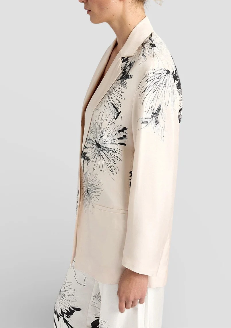 SS26-265MMOJA001_265MO02 GIACCA ZUNI IN TWILL CON STAMPA PIAZZATA - BIANCO/NERO - immagine 4