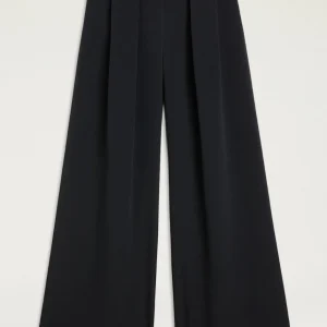 SS26-265MMOPA019_265MO04  PANTALONE ASPEN IN ACETATO SETA UNITO - NERO