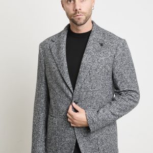 OutFit 2301 Giacca micro pied-de-poule navy