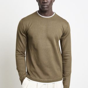 Hamaki-Ho 2805 Maglia kaki doppio collo