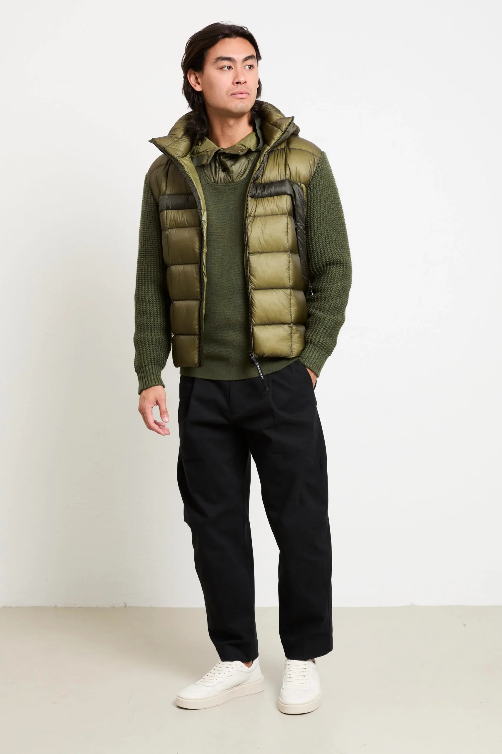 CP Company 2080 Giubbotto verde piumino e lana