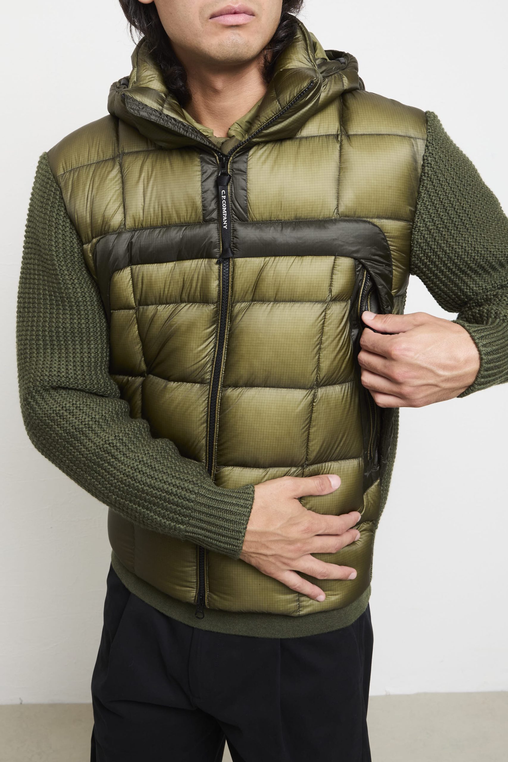 CP Company 2080 Giubbotto verde piumino e lana - immagine 3