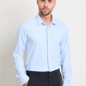 RRD 2613 Camicia Oxford microfantasia azzurra