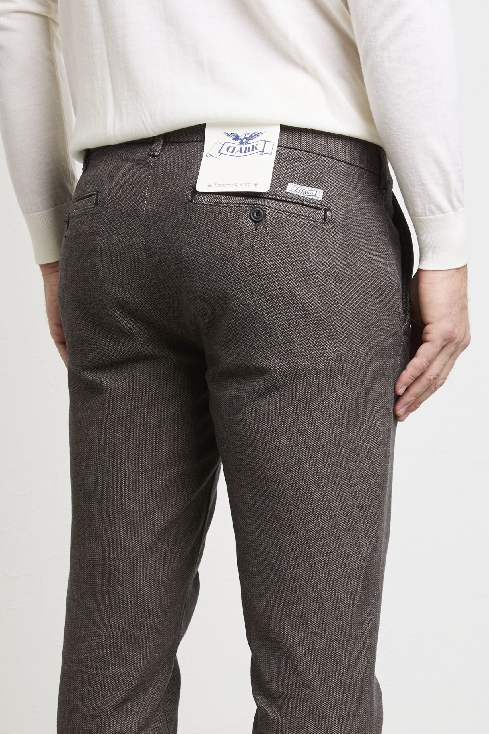 Clark 2091 Pantalone marrone Mark microfantasia - immagine 6