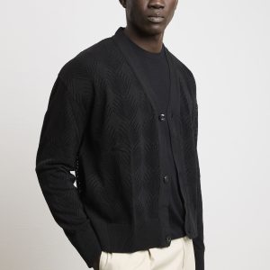 Officina 36 - 3327 Cardigan traforato nero