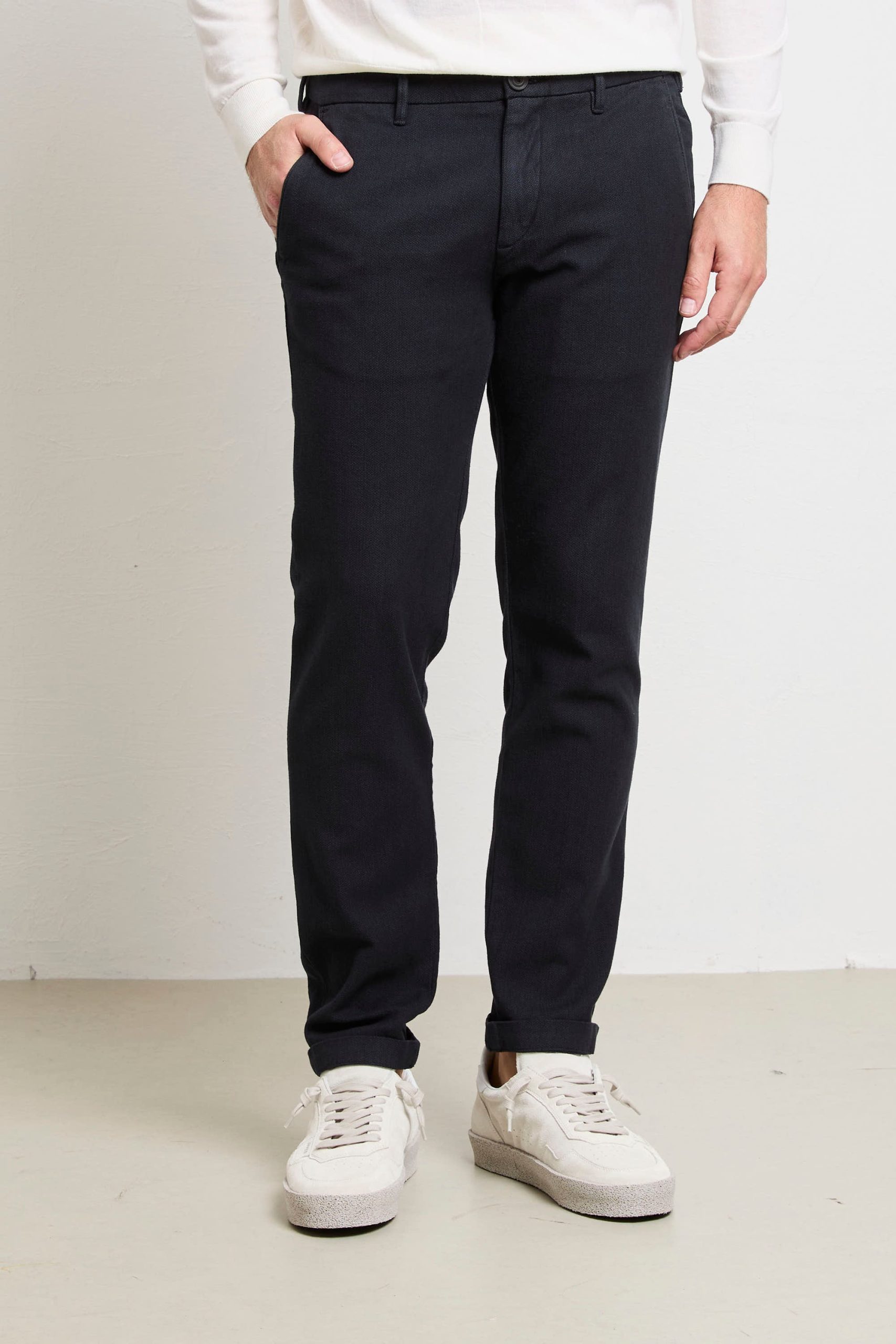 Clark 2090 Pantalone blu Mark microfantasia