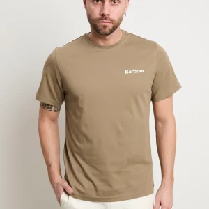Barbour 3088 T-shirt verde con stampa