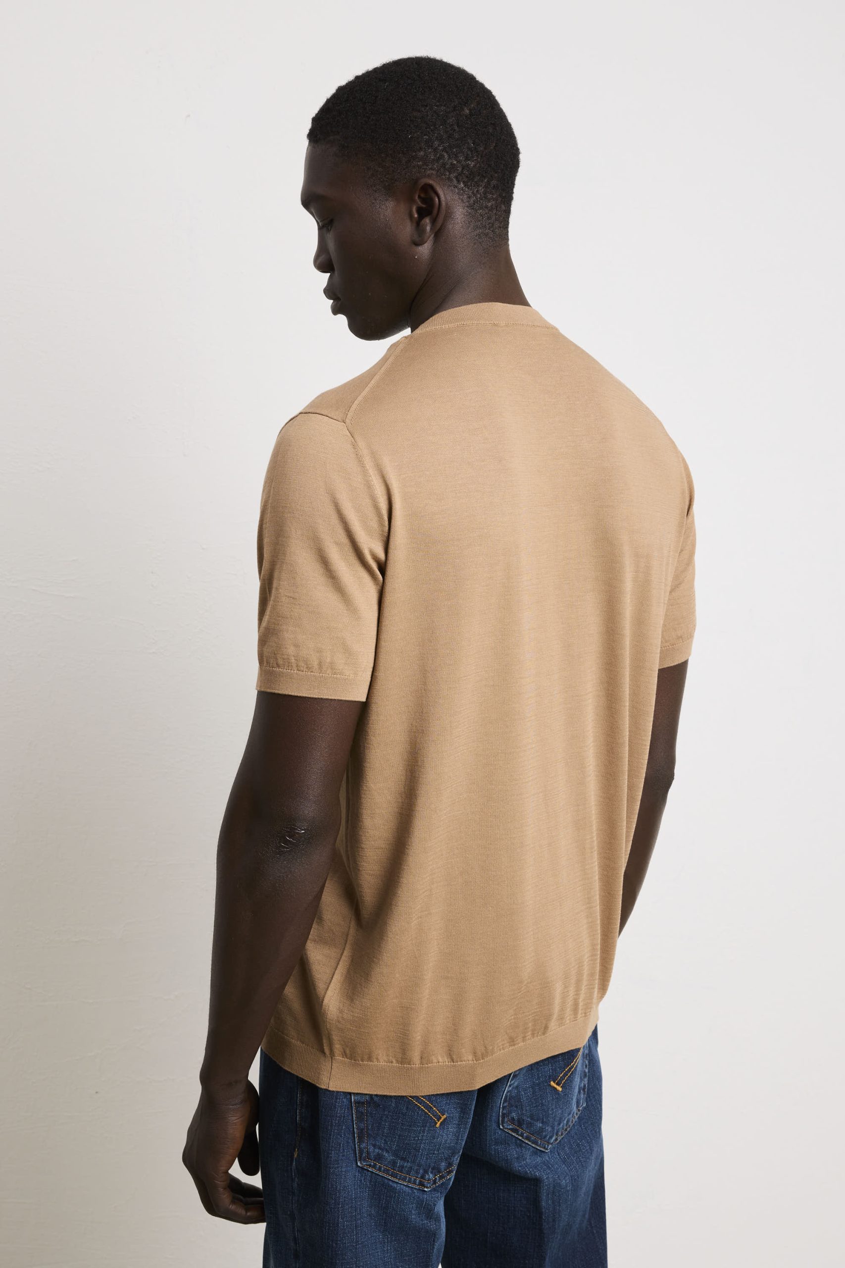 Kangra 3212 T-shirt in maglina seta e cotone tabacco - immagine 7