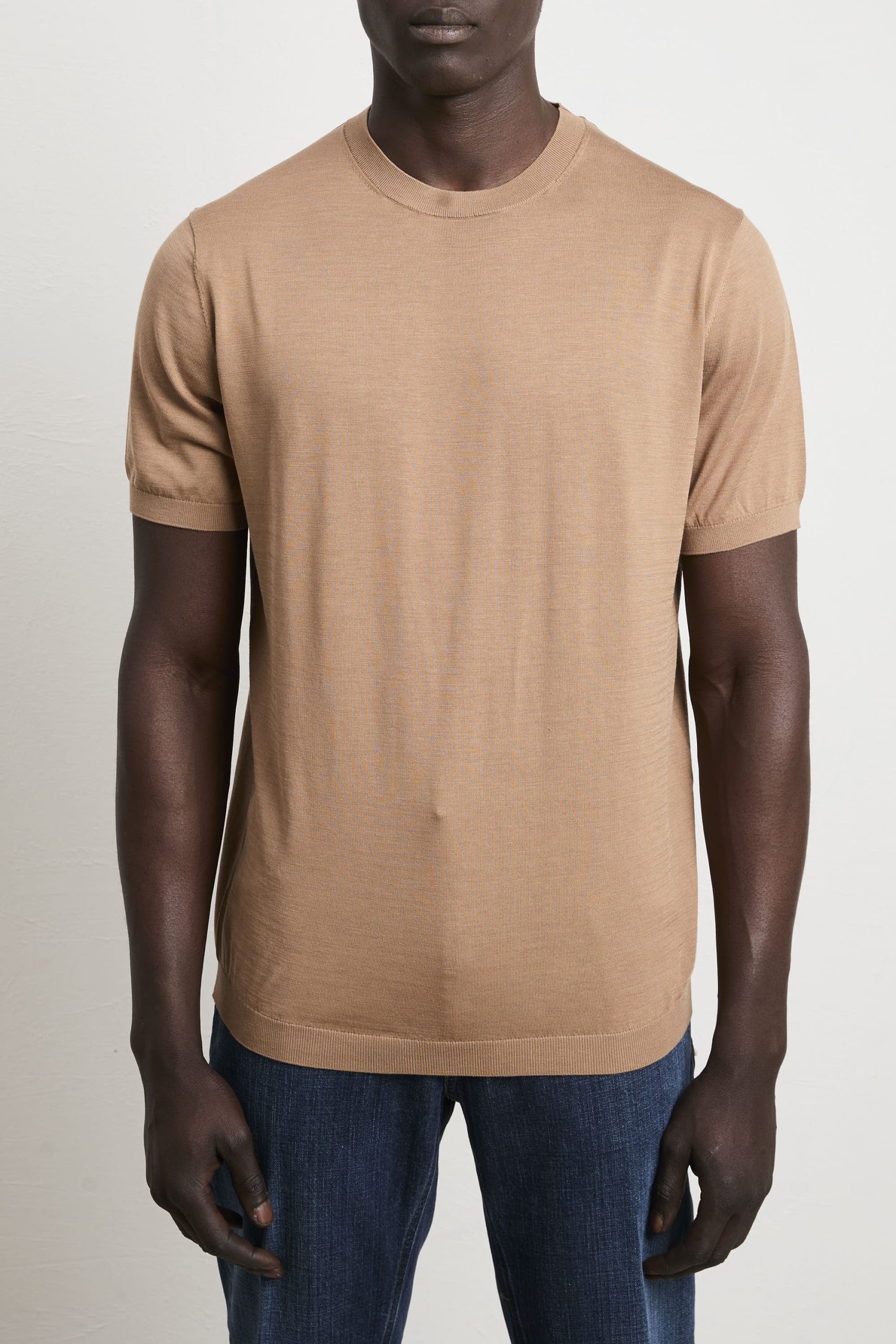 Kangra 3212 T-shirt in maglina seta e cotone tabacco - immagine 5