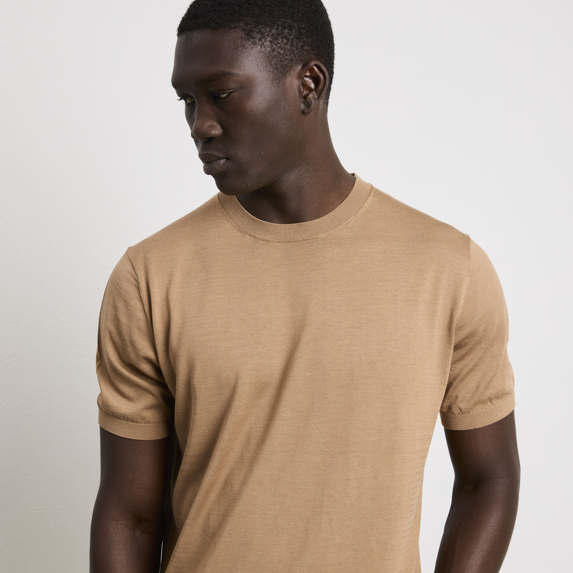 Kangra 3212 T-shirt in maglina seta e cotone tabacco - immagine 8