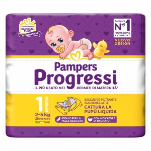 Pampers Pannolini Progressi Taglia 1 (2-5 kg) 28 pezzi
