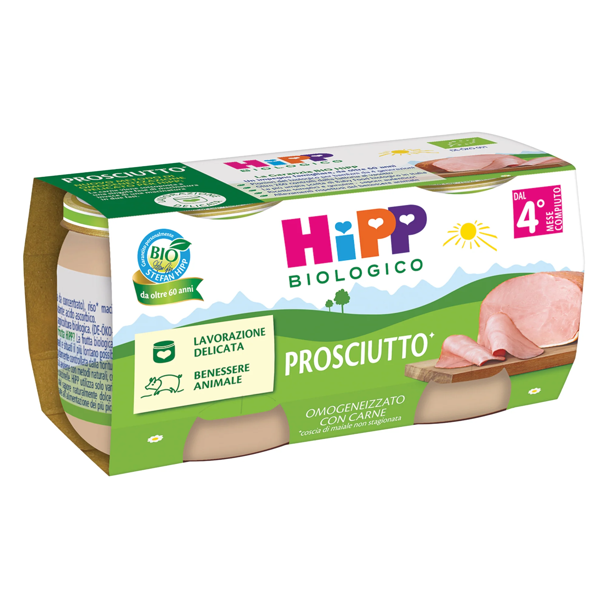 HiPP Omogeneizzato di Prosciutto Bio 160 g (2x80 g)