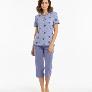 Pigiama Donna Mezza Manica Pantalone Pescatore Kiwear