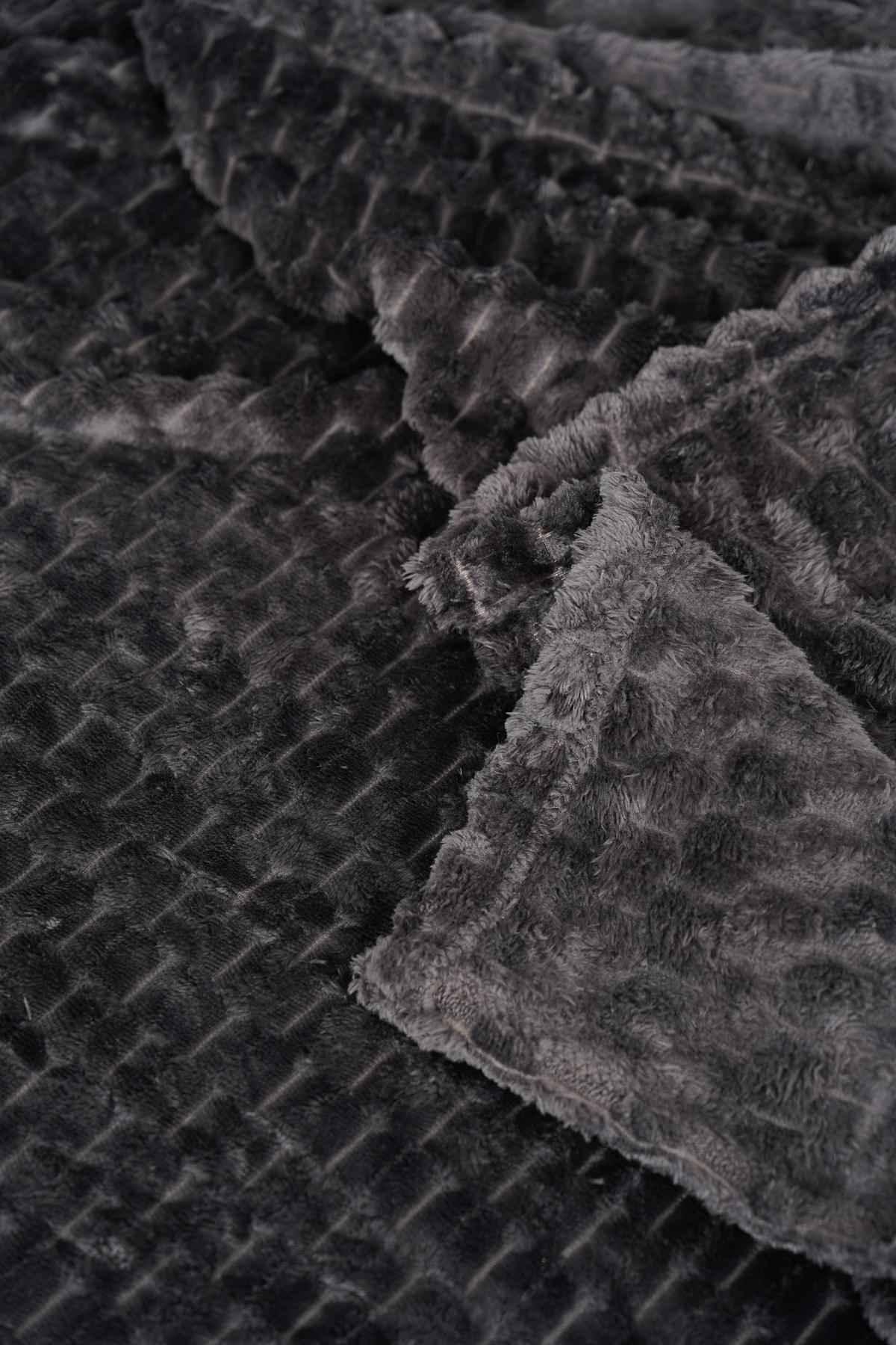 Coperta Plaid Pile Sherpa Disegno Square - immagine 4