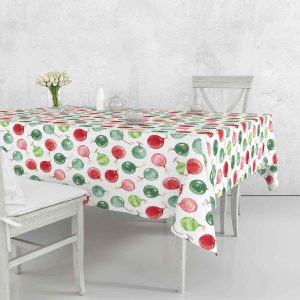 Tovaglia Antimacchia Natale Kisenè Boules De Noel