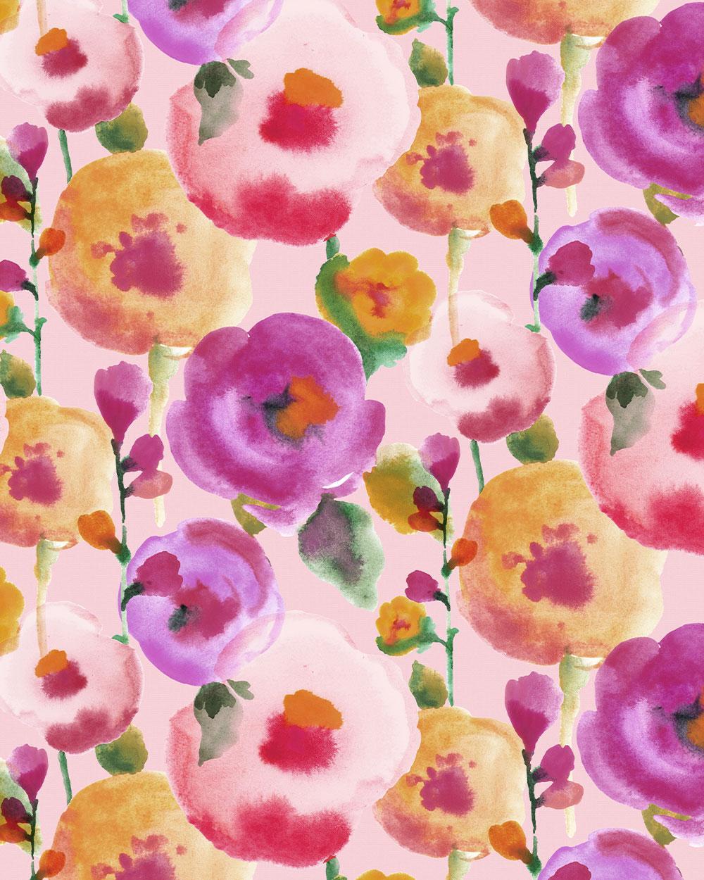 Trapuntino Velluto Disegno Papavero 100GSM - immagine 4