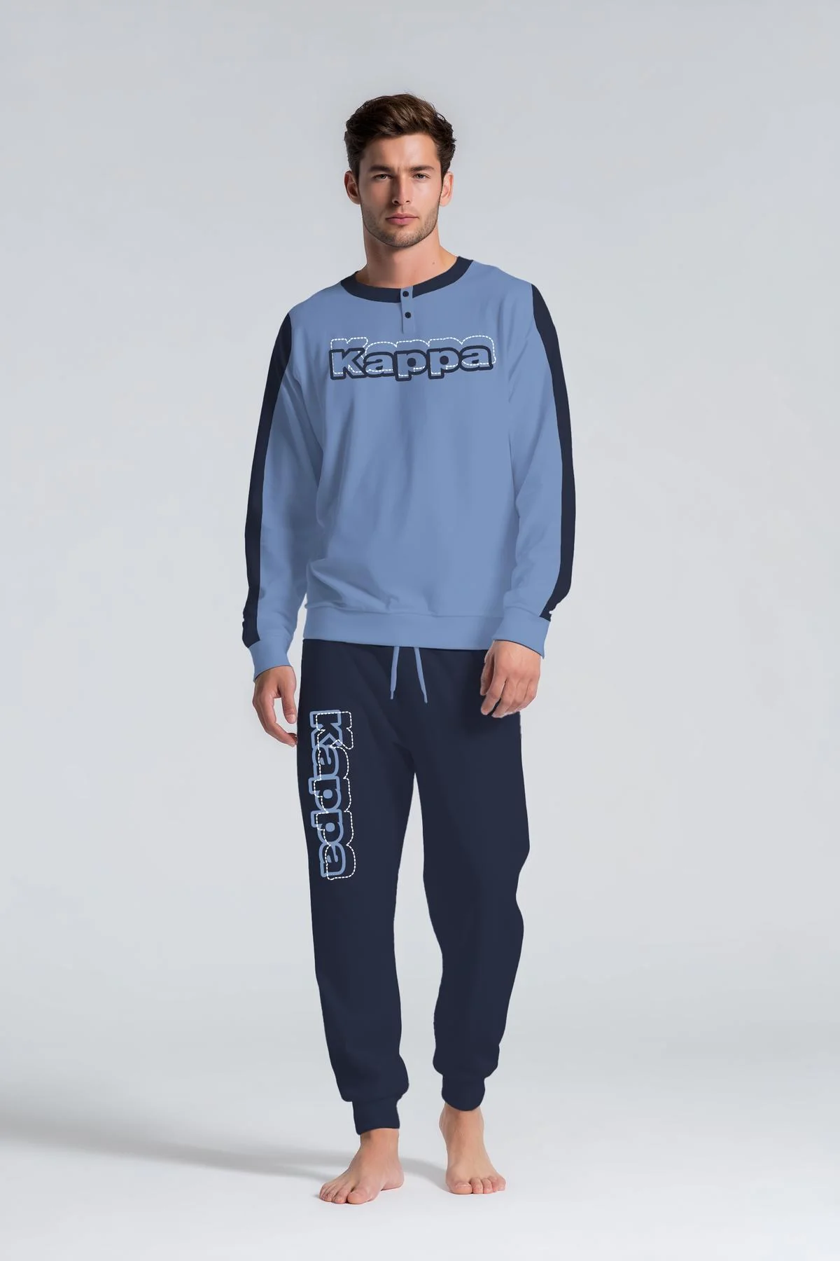 Pigiama Uomo Manica Lunga Pantalone Lungo - immagine 3