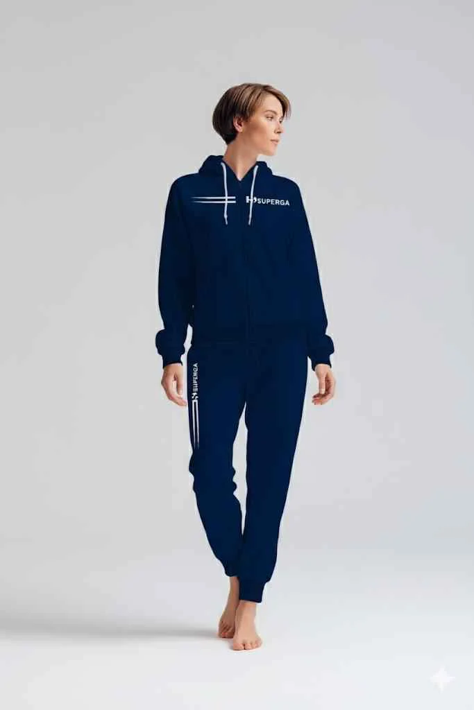 Set Donna Manica Lunga Pantalone Lungo Felpa Non Garzata