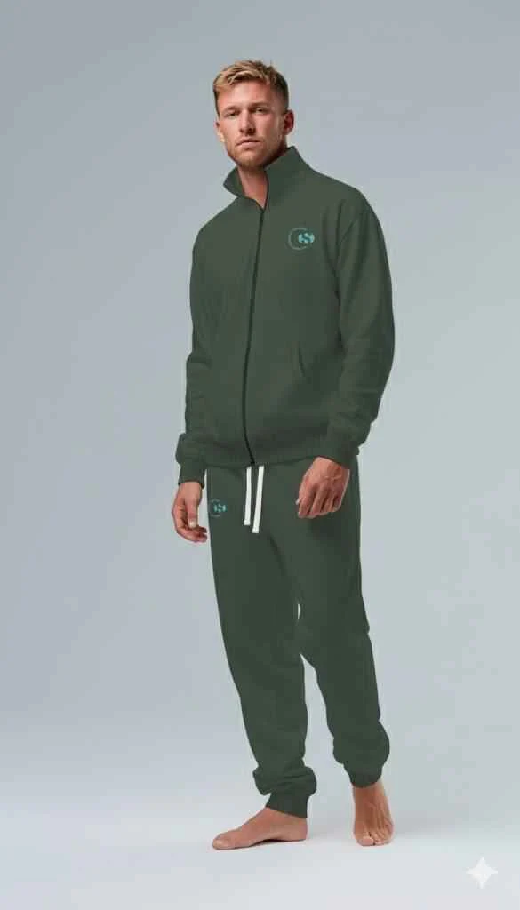 Set Uomo Manica Lunga Pantalone Lungo Felpa Non Garzata - immagine 3