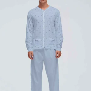 Pigiama Uomo Kiwear Jersey Lungo Comfort