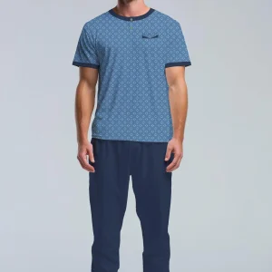 Pigiama Kiwear Uomo Jersey Design Corto