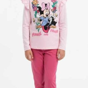 Pigiama Bimba Manica Lunga Pantalone Lungo Disegno Minnie